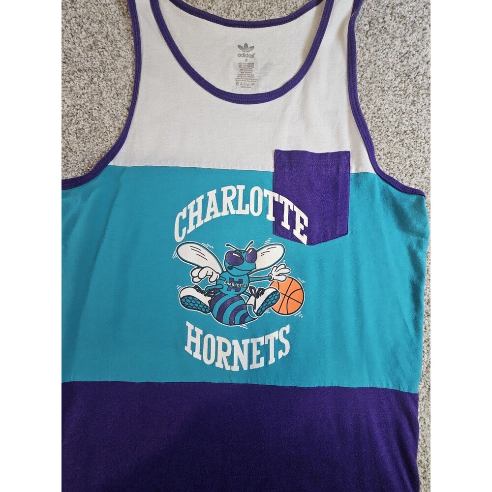 Charlotte Hornets adidas Originals Men’s Tank Size S - Picture 3 of 8